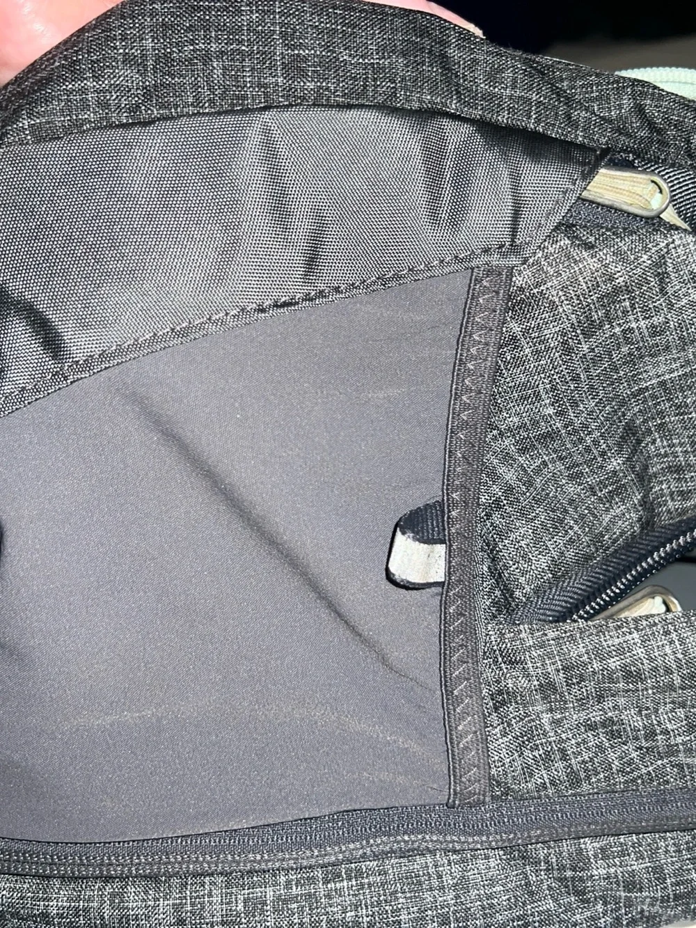 The North Face Black Backpack with Light Gray-Green Accents